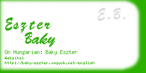 eszter baky business card